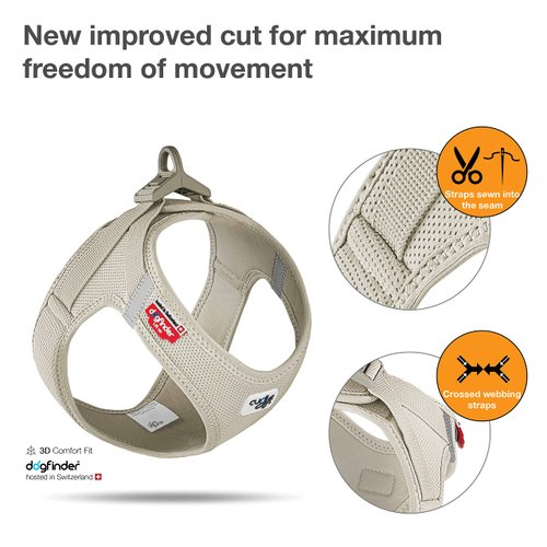 curli Vest Harness Clasp Air-Mesh Dog Harness (safe dog accessories, no pressure points, improved fit, harness with curli clasp buckle)