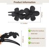 Mdscve 5Pcs Flower Flat Hair Clips for Women Matte Flat Hair Claw French Alligator Clips Non-Slip Cute Duck Billed Flat Claw Clips for Thick Hair for Girls
