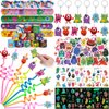 SNLN 98Pcs Monster Party Favors Birthday Supplies for Kid Monster Drinking Straw Luminous Tattoo Sticker Keychain Slap Bracelet Sticker Pinata Filler Goodie Bag Stuffer Monster Birthday Party Supplies