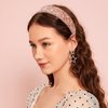 Amariver Colorful Rhinestones Headbands for Women Sparkly Pearls Head Band Beaded Wide Hair Band Crystal Headband Elastic Headbands Non-slip Fancy Hair Accessories for Women Girls
