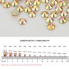 Towenm 720Pieces Crystal Flatback Rhinestones, SS20 4.8mm Glue Fix Glass Flatback Crystals, Non Hotfix Flatback Crystal Rhinestone for Nail Art Face Craft, Round Loose Gemstones, Metal Sunlight/Gold