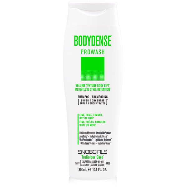 SNOBGIRLS BODYDENSE Plumping, Hydrating Volumizing Shampoo for Fine Hair Volume Texture Body Lift Lightweight Vegan Shampoo for Fine, Frail, Dry or Limp Hair (10.1 Fl Oz)