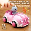 LOVE LIFE Girls Toys Age 3+,Remote Control Cars for Kids,with 3 Cartoon Dolls, RC Car with Music and Lights,Gifts for 3+ Year Olds Boys Girls