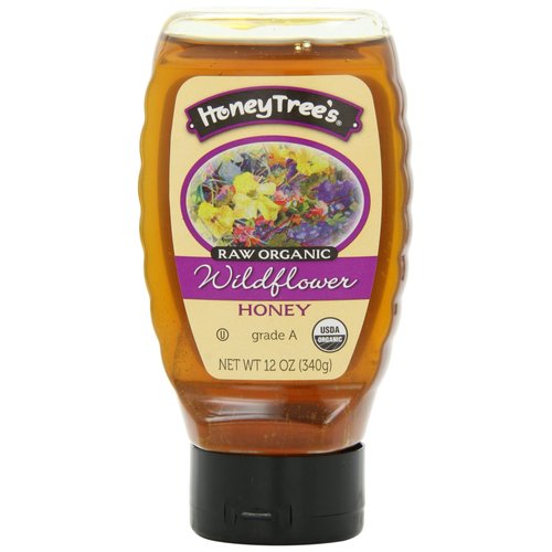 Honey Tree Raw Organic Honey, Wildflower, 12 Ounce