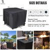 Saking Fire Pit Cover, 38 inch Square Fire Table Covers for Patio Gas Propane Firepit, Waterproof Outdoor Table Cover - 38"L x 38"W x 28"H