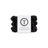 TELETIES - Small Scrunchie - 100% Natural Silk Hair Scrunchie - Soft & Gentle on Hair - Prevents Breakage & Damage - Safe for Sleep - Ideal for Thin-Medium Hair - For All Hair Textures - Jet Black