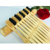 Goaycer Bamboo Toothbrush Medium Bristle, 10Pcs Biodegradable Bulk Wooden Toothbrushes