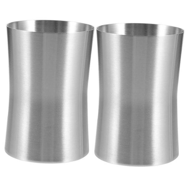 Cabilock 2pcs Stainless Steel Toothbrush Cup Multi-Functional Bathroom Tumbler Travel Mouthwash Holder for Adults Lightweight and Design Easy to Clean and Organize Toiletries