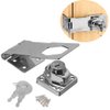Keyed Hasp Locks Twist Knob Keyed Locking Hasp,Chrome Plated Hasp Lock with Keys,Door Lock Clasp w/Screws for Door Cabinet
