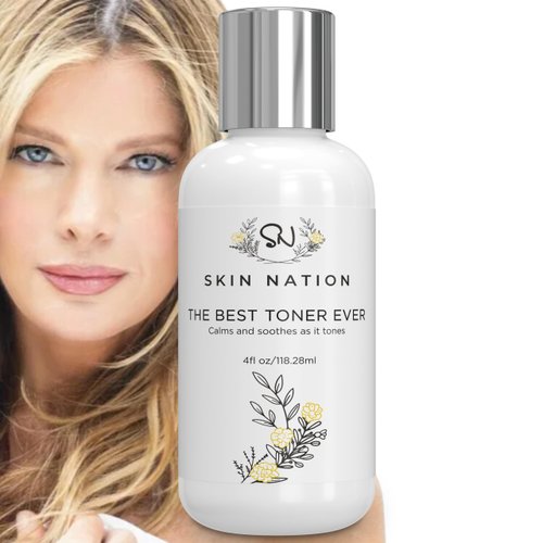 Rose Water Toner for Face with Organic Aloe Vera & Rosewater, Gentle Facial Cleanser + Pore Minimizer for Face, Hydrating, Soothing, Revitalizing, All Skin Types, Cruelty Free Skin Care, Made in USA