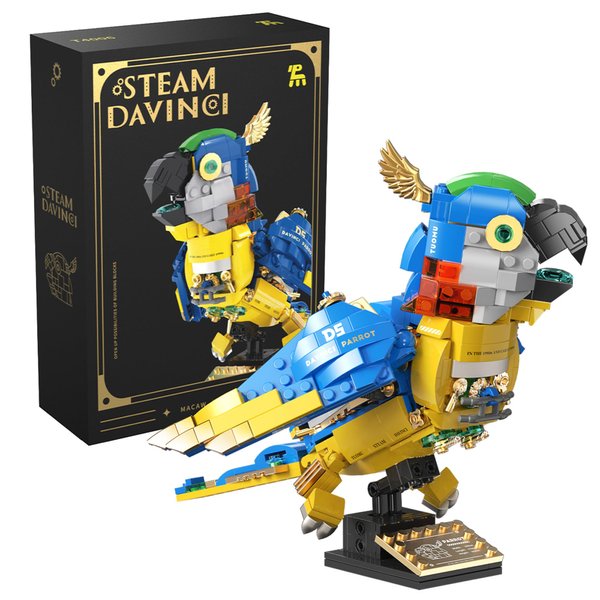 PUNIMA Parrot Building Blocks Set Mechanical Animal Model for Boys Girls Ages 8+ -490pcs