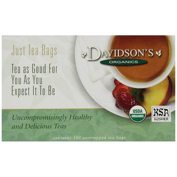 Davidson's Organics, White Pomegranate, 100-count Unwrapped Tea Bags