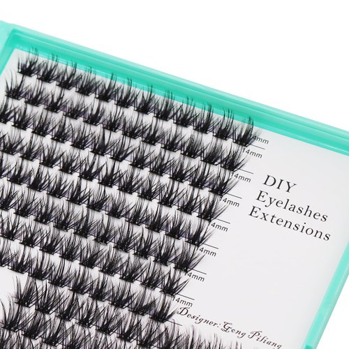 Bodermincer XXXL Tray 204pcs 9 Colors Mixed/Black Mixed Length Lash Clusters Lash Extensions 10+12mm MIX/12-14mm MIX/14+16mm MIX Wispy Lashes (Black 12+14mm MIX)