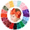 doboi 20PCS Baby Headbands Baby Girl Hair Bows Accessories Infant Newborn Toddler Baby Bows and Nylon Headbands Big Bows for Baby Girls