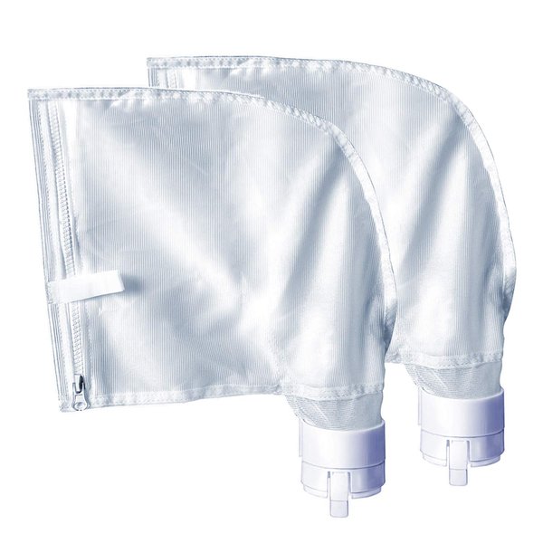 2 Packs All Purpose Debris Bag with Resin Zipper Opening Compatible with Polaris 360 380 Pool Vacuum Cleaner or Filter Parts
