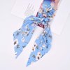 DINPREY 10 Pcs Floral Print Hair Scrunchies Silk Satin Scarf Hair Ties Chiffon Floral Scarf Scrunchie Ponytail Holder with Bows Dot Flower Pattern Scrunchy (10 pcs Combination-A)