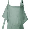 Wimst Muslin Nursing Cover Breastfeeding for Women, Soft and Breathable Breastfeeding Cover with Rigid Hoop for Nursing Apron (Roman Green)