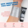Bowitzki Face and Body Paint 2oz Cream Makeup 60ml Water Based Face Painting Special Effects For Adults Children Kids Halloween Christmas Party Stage Cosplay (Silver)