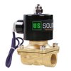 1/2" NPT Brass Electric Solenoid Valve 12V DC Normally Closed VITON from U.S. SOLID