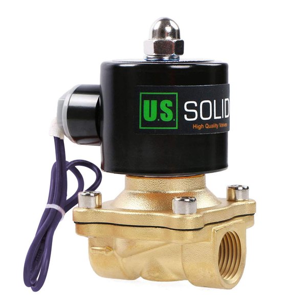 1/2" NPT Brass Electric Solenoid Valve 12V DC Normally Closed VITON from U.S. SOLID