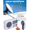 ZHIWHIS Portable Radio, AM FM Shortwave Digital Tuner with Best Reception, Battery Operated Clock Radios with Sleep Timer and Preset Function, Stereo Receiver with Alarm Clock for Home ZWS-8801
