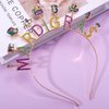 Mardi Gras Headband for Women Fleur De Lis Mask Hairband Rhinestone Fat Tuesday Headband Carnival Parade Party Favors