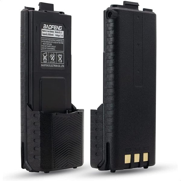 UV 5R Battery BL-5 Walkie Talkie Battery Replacement 3800mAh Li-Ion Rechargeable for Baofeng UV-5R BF-F8HP (1 Pack)