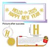 Hello 2025,Happy New Year Banner,2025 New Years sign Decor,Goodbye 2024,Cheers 2025,Christmas New Years Eve Party Decor Supplies Gold
