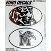 Memphis Tigers 2-Pack Euro Style Oval Home Auto Decals Sticker University of