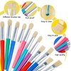 YGAOHF 48 Pack Paint Brushes for Kids - Kids Paint Brushes with Durable Bristle, Big Washable Chubby Toddler Paint Brushes, Easy to Clean Round Flat Brushes for Acrylic Oil Watercolor Washable Paint