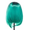 SWACC Ombre Colors Straight Short Hair Bob Wig Synthetic Colorful Cosplay Daily Party Flapper Wig for Women with Wig Cap (Teal Blue)