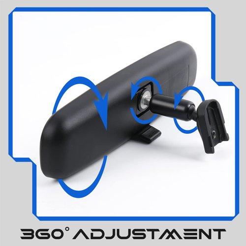 AKSOLONT 10" Rear view mirror, Universal Interior RearView Mirror Bracket Compatible With Toyota Corolla Camry RAV4 Ford Focus Nissan Rogue Altima Sentra Honda CRV Accord KIA Optima Mazda 3 5 6 Miata