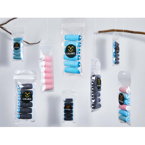 LULUKO12PCs Replacement Rollers Compatible with Amope Pedi Perfect Wet&Dry Footfile (6Extra 6Regular(Blue))