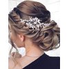 Barode Crystals Bridal Wedding Hair Pins Silver Sparkly Rhinestones Hairpin Bride Hair Accessories for Women and Girlss (Silver)