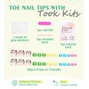 Aegenacess 28pcs Toenail Press on Summer Fake Toe Nails Press ons False Nail Tips Beach Short Pedicure Kit for Women (Multicoloured Dots)