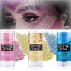 Body Glitter Stick, Singer Concerts Face Glitter Gel Sparkling Face Glitter Makeup Body Glitter, Music Festival Rave Hair Accessories Glitter Makeup, Chunky Glitter for Face/Body/Hair/Eyes/Lip