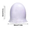 1 Pc White Reusable Silicone Hair Coloring Highlighting Cap, Hair Dyeing Cap for Hair with Hook for Hair Coloring Salon Hairdressing Tool