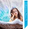 VELSCRUN Birthday Princess Crown Headband, Birthday Princess Sash for Girls, Blue Crystal Girl Tiara, Birthday Crowns Tiara for Women, Happy Birthday Princess Party Decorations for Girls