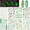 Konsait Luminous St. Patrick’s Day Nail Art Stickers(400 Patterns), Glow in The Dark Self-Adhesive Nail Decals, Leprechaun Shamrock Green Hat Beer, for Kids Girls Women DIY Nail Salon Decoration