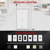 ENERLITES 1 Gang 0.406 Inch Hole Telephone/Cable Wall Cover, Fade Resistant Unbreakable Polycarbonate with Smooth Surface, 8661-W-10PCS,White, 10 Pack, 0.406", 10 Each Set