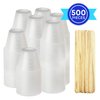 [400 Pack - 1oz] Epoxy Resin Mixing/Medicine Cups With 100 Bonus Mixing Sticks For Mixing Paint, Stain, Epoxy, And Resin - 1 Ounce (30ml) Graduated Plastic Cups (4 Sleeves) - EpoxyStix