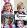 ALWAYSUV Blue Light Computer Glasses for Blocking UV Headache Transparent Lens Unisex Kids Teens Salmon Pink Red