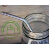 Short Stainless Steel Straws, 6 Inch Bent Thin Metal Straws with Cleaning Brush & Bag, Reusable Drinking Short Metal Straw for Cocktail, Small Cups, Half Pint Mason Jars, Portable Metal Cocktail Straw