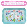 Jewelkeeper Tea Party Set for Girls - 15 Piece Tin Tea Set Includes Teapot, 4 Tea Cups, 4 Saucers, Plates, Tray, and Case - Llama Tea Party Set with Carrying Case - Ideal Kid Toys for Pretend Play