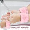 Casoty 6 Pcs Terry Cloth Headband Face Wash Headband and Wristband Set, Makeup Headband, Hair Band Spa Headband and Wristband Set, Skincare Headbands for Face Washing Shower Yoga