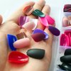 LoveOurHome 360pc Matte Coffin Press on Nails Short Fake Nails Coffin Acrylic Nails Press ons Nail Ballerina Artificial Fingernails Short Coffin False Nails Matte Presson Nails for Women Kids Girls