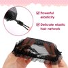 Hair Nets for Buns, 12Pcs Hair Bun Net Thicken Black Bun Nets for Ballet Girls Elastic Mesh Invisible Hair Bun Cover Hair Styling Tools for Food Service, Sleeping, Wig, Women Ballet Performance