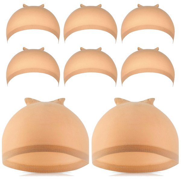 Wig Caps for Women, IKOCO 6Pcs Light Brown Wig Cap for Lace Front Wig Caps Bulk Stretch Nylon Stocking Caps for Wigs