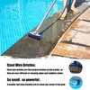 Katikies Pool Brush,Stainless Steel Brush Head,Wire Bristles,for Cleaning and Scrubbing Surfaces Debris Off of All The Areas Within a Pool - Walls, Tiles, Floors, Steps and Corners. (5-inch)