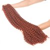 24 Inch Copper Red Passion Twist Hair 7 Packs Water Wave Crochet Hair For Butterfly Locs Goddess Locs Long Bohemian Curl Hair Synthetic Braiding Hair Extensions (24 Inch,350#)